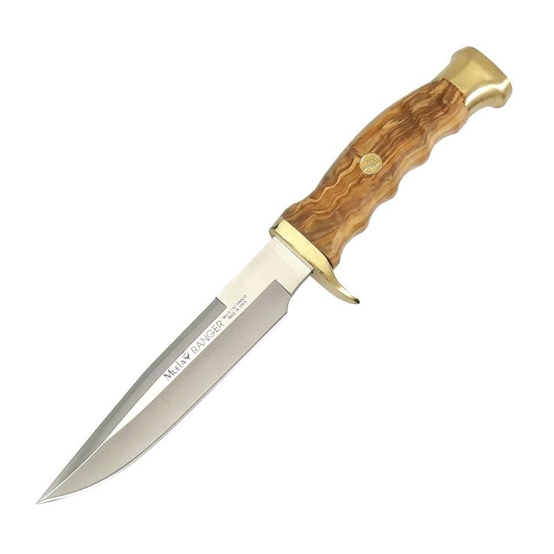 Cuchillo de caza enterizo Muela Ranger con mango de madera de oli...