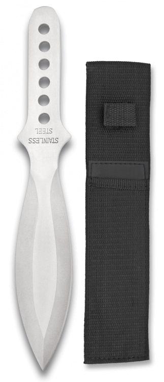 Cuchillo lanzador Albainox con funda de nylon, hoja de un filo y ...