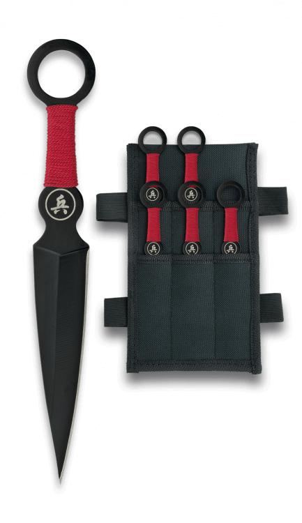 Set de seis cuchillos lanzadores de Albainox con longitud total d...