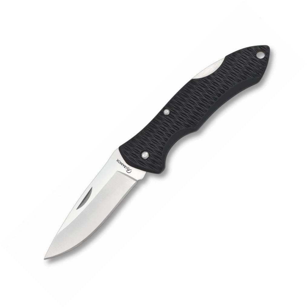 Albainox pocket knife with black ABS handle, back lock and 6.1 cm...