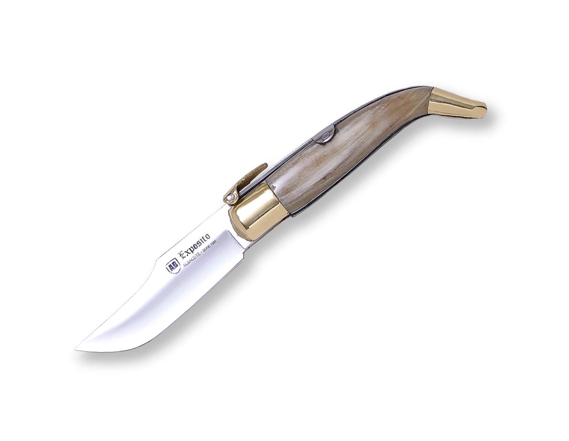 Classic Albacete penknife with bull horn handle and 6.5 cm blade