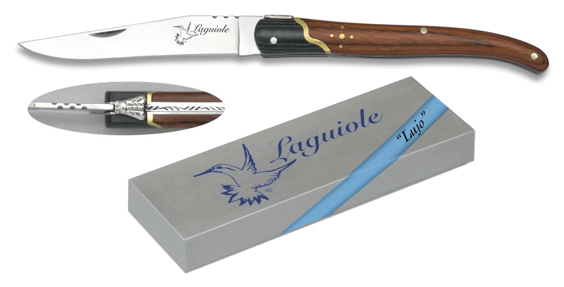 Coltello tascabile Albainox Laguiole Lujo presentato in una scato...