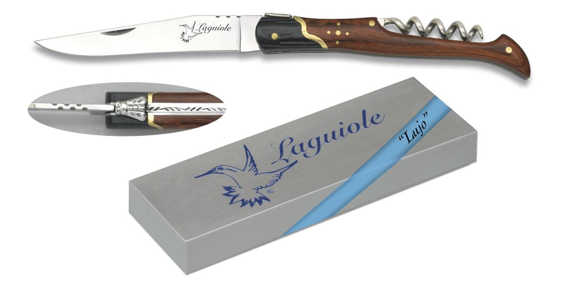 Coltello tascabile Laguiole Lujo con cavatappi, manico in stamina...