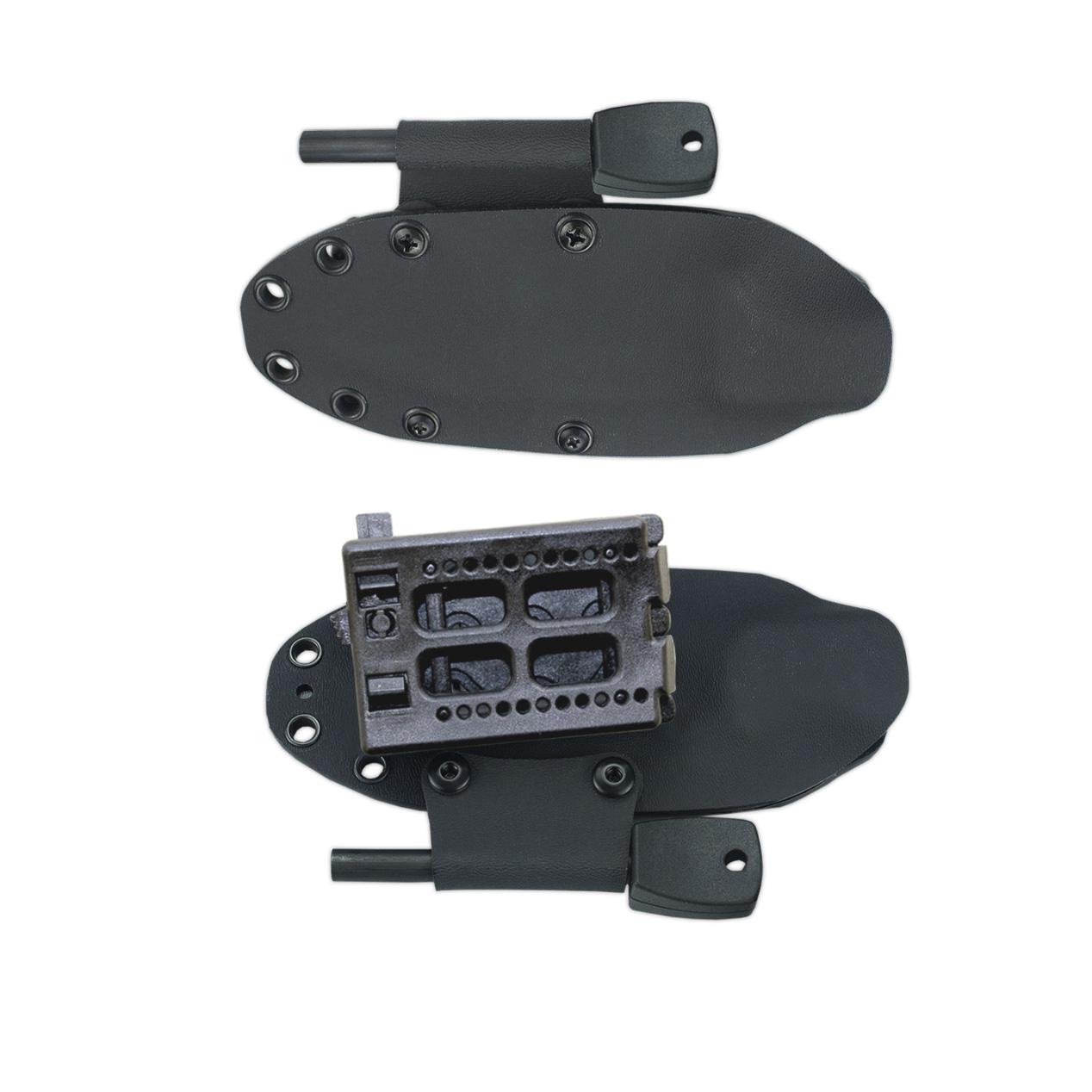 Coltello Cudeman JJSK1. Manico in micarta nera. Acciaio Böhler N-695. Fodero in Kydex.