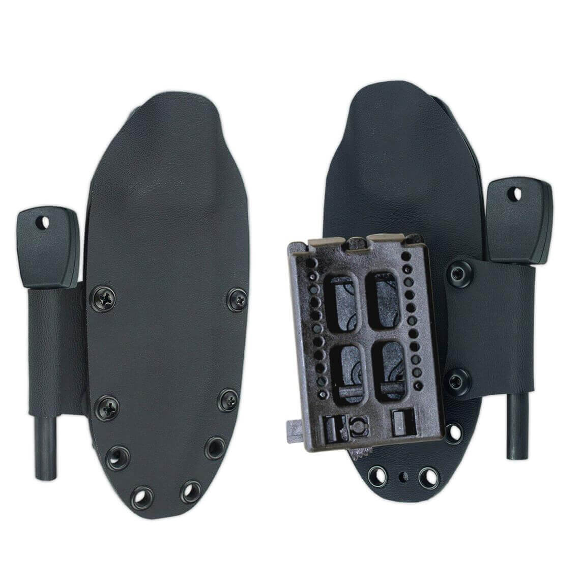 Cudeman MT5 knife. Black micarta handle. Böhler N-695 steel. Kydex sheath.