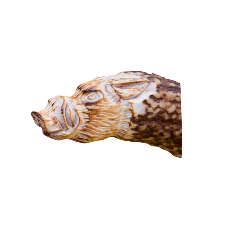 Jabato-Jagdmesser mit handgeschnitztem Hirschgeweihgriff und 11 cm langer Skinner-Klinge