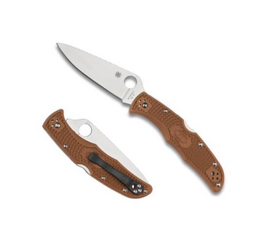 Canivete Spyderco Endura 4 com lâmina VG10 e cabo FRN marrom