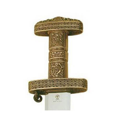 Épée viking nordique d'Oslo avec manche en bronze Marto 520