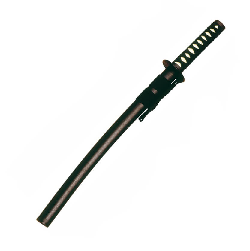 Wakizashi negra con empuñadura encordada Marto 380 de 75 cm