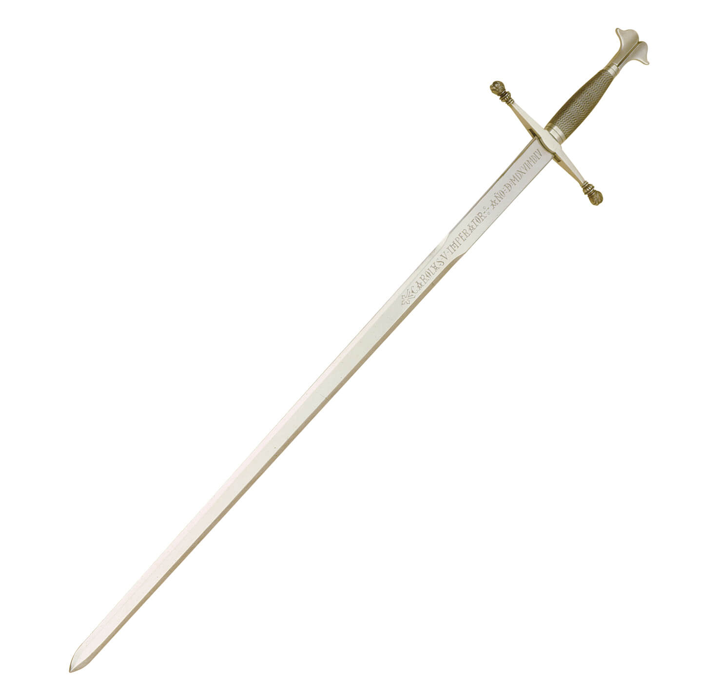 Espada de Carlos V bronce con hoja grabada Marto 381