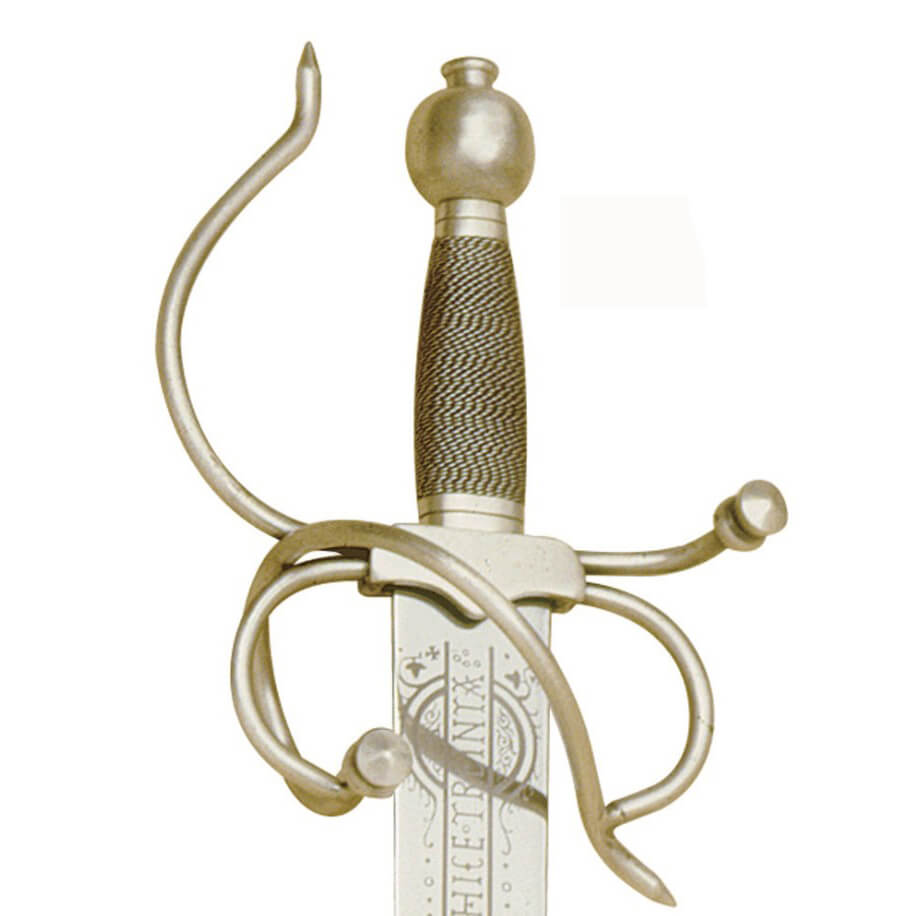 Espada Colada del Cid de bronce con hoja grabada Marto 386