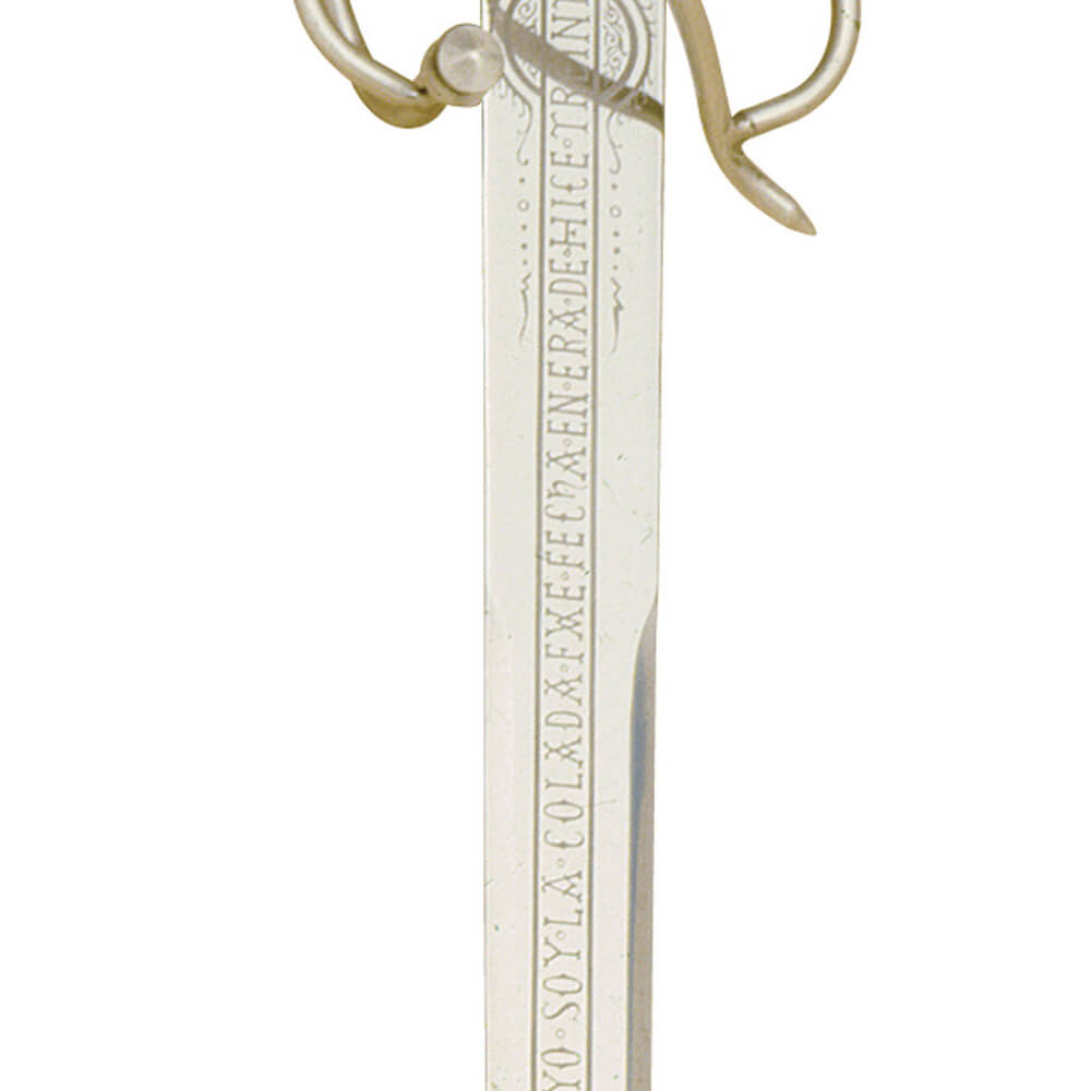 Espada Colada del Cid de bronce con hoja grabada Marto 386