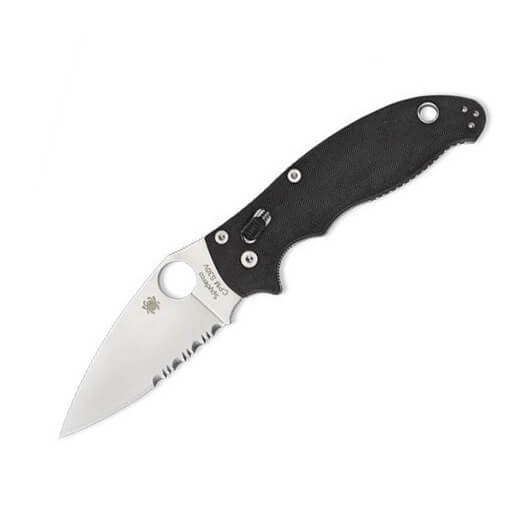 Coltello tascabile Spyderco Manix 2 con manico in G10 nero e lama...