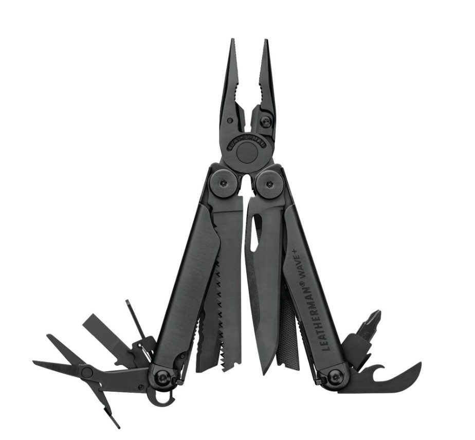Alicate multiherramienta Leatherman Wave+ óxido negro con 18 func...