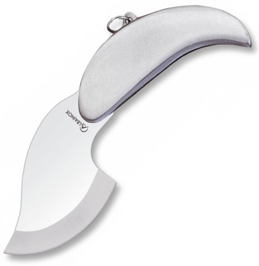 Navaja con hoja de acero de 6 cm y mango acero inoxidable de la m...