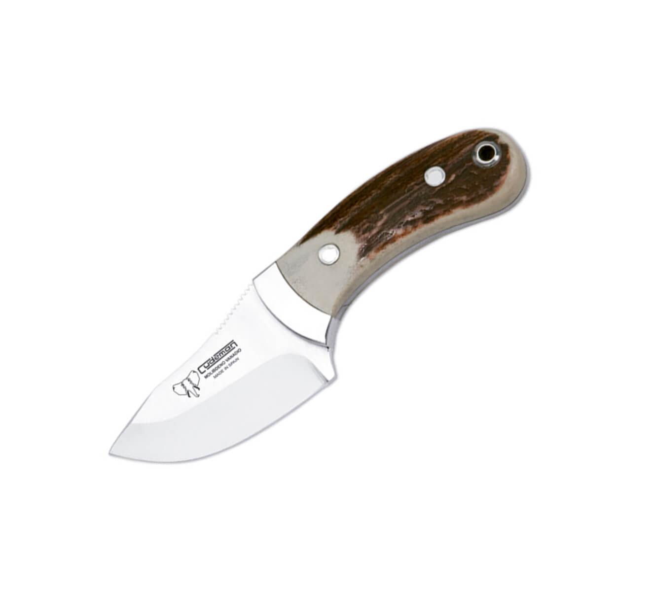 Cuchillo desollador Cudeman  288-C con puño de asta de ciervo y h...