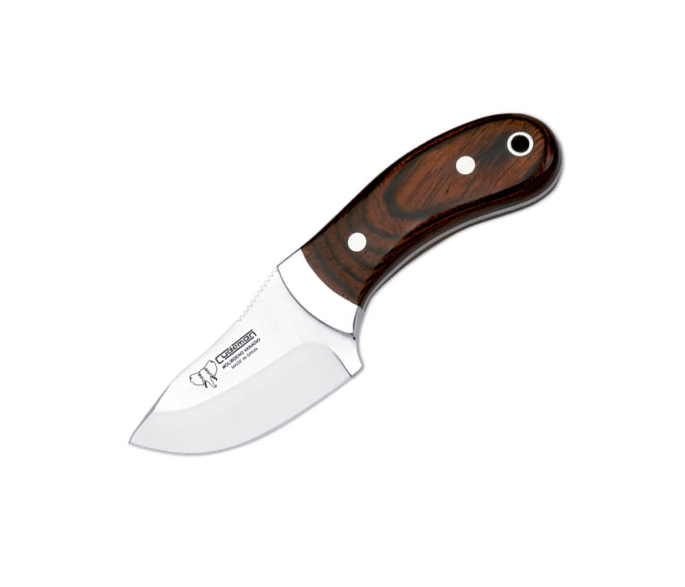 Cuchillo desollador Cudeman  288-R con puño de estamina y hoja de 7,5 cm