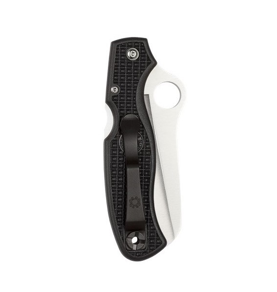 Coltello Spyderco Atlantic Salt FRN con manico nero e SpyderEdge