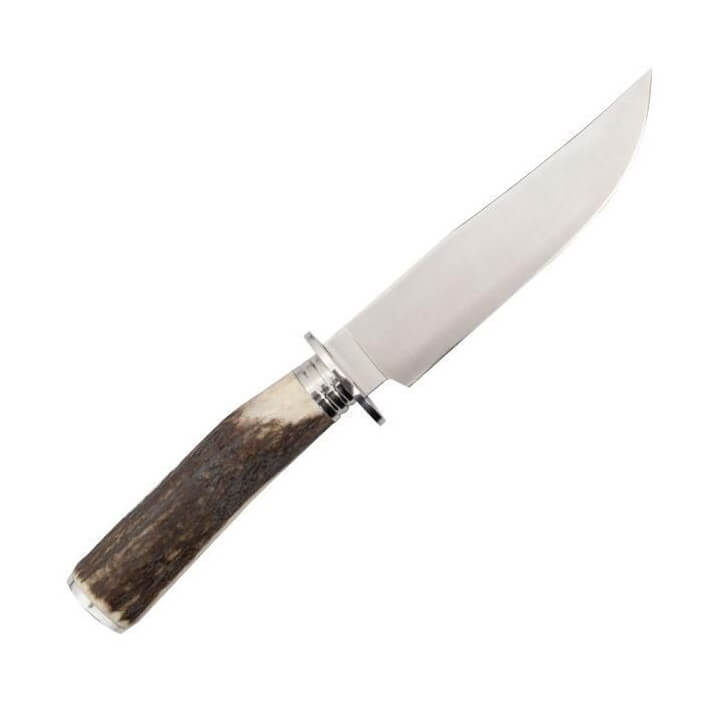 Cuchillo de caza Muela ELK-14A.I con mango de asta de ciervo y guarda de acero inoxidable