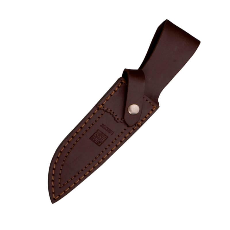 Cuchillo de caza Joker Tigre con mango de asta de ciervo con roseta y hoja de 14 cm