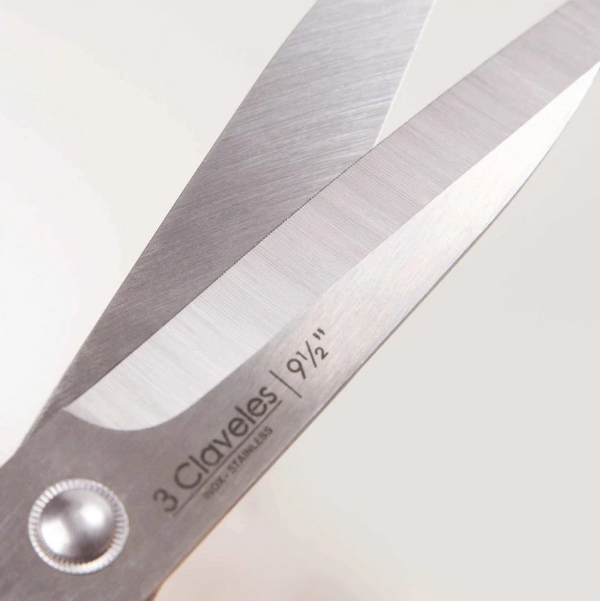 Ciseaux à poisson 9,5" pour gaucher en acier inoxydable avec poignée rouge