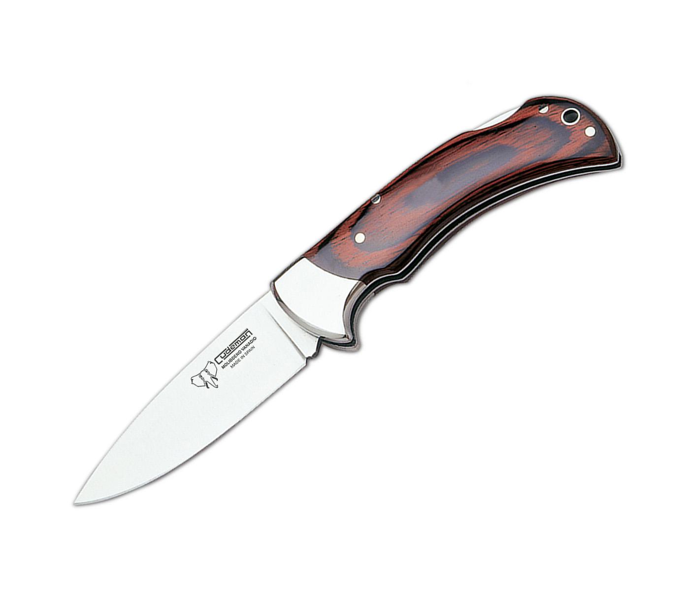 Navaja de caza Cudeman con virola. Mango en estamina roja. Acero ...