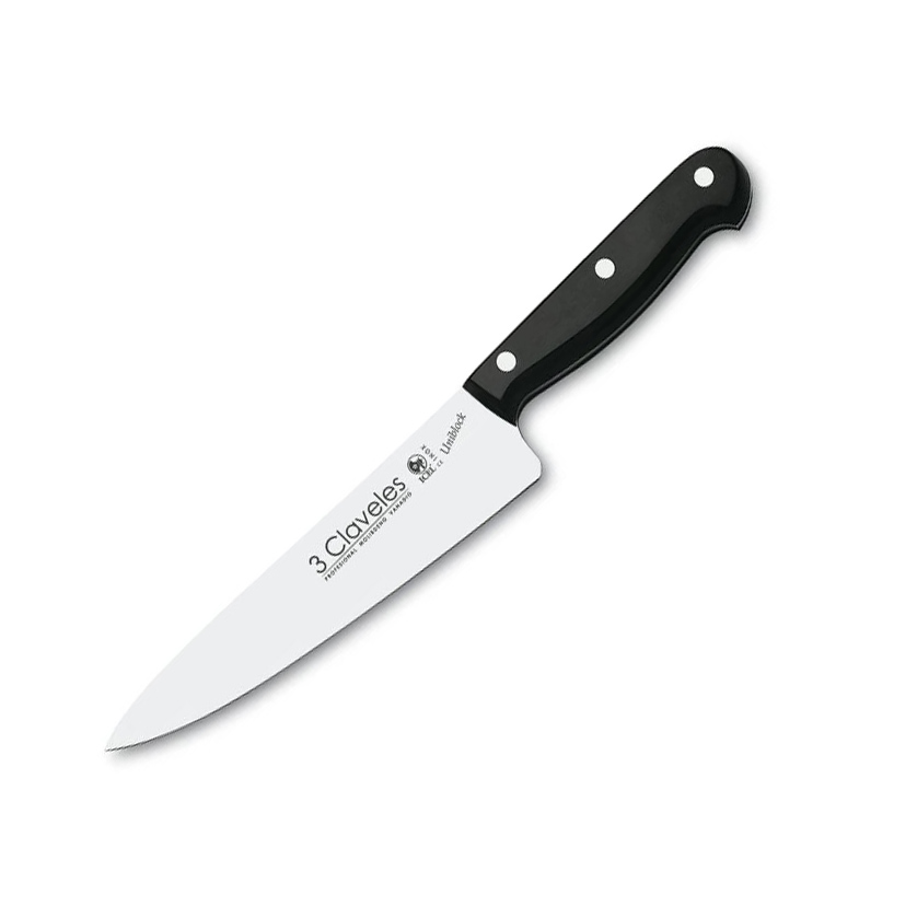 Cuchillo cocinero con hoja de 18 cm con mango de POM 3 Claveles B...
