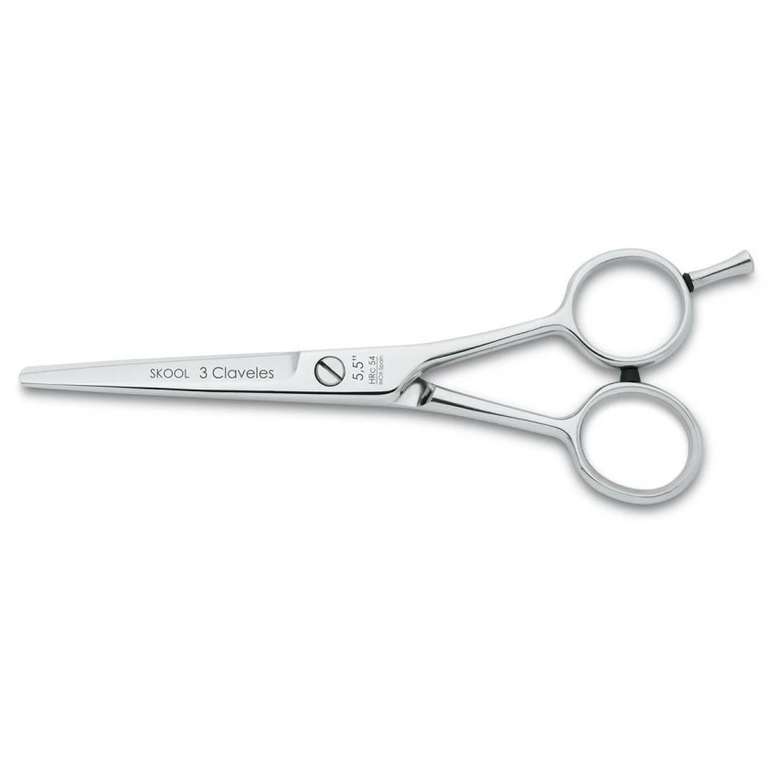 Tijera peluquero Skool 5.5" con filo microdentado en acero inoxid...