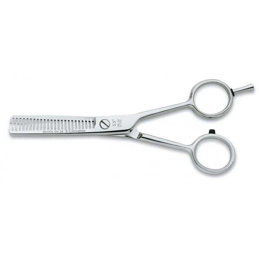 Tijera peluquero Skool EN 5.5" en acero inoxidable 3 Claveles