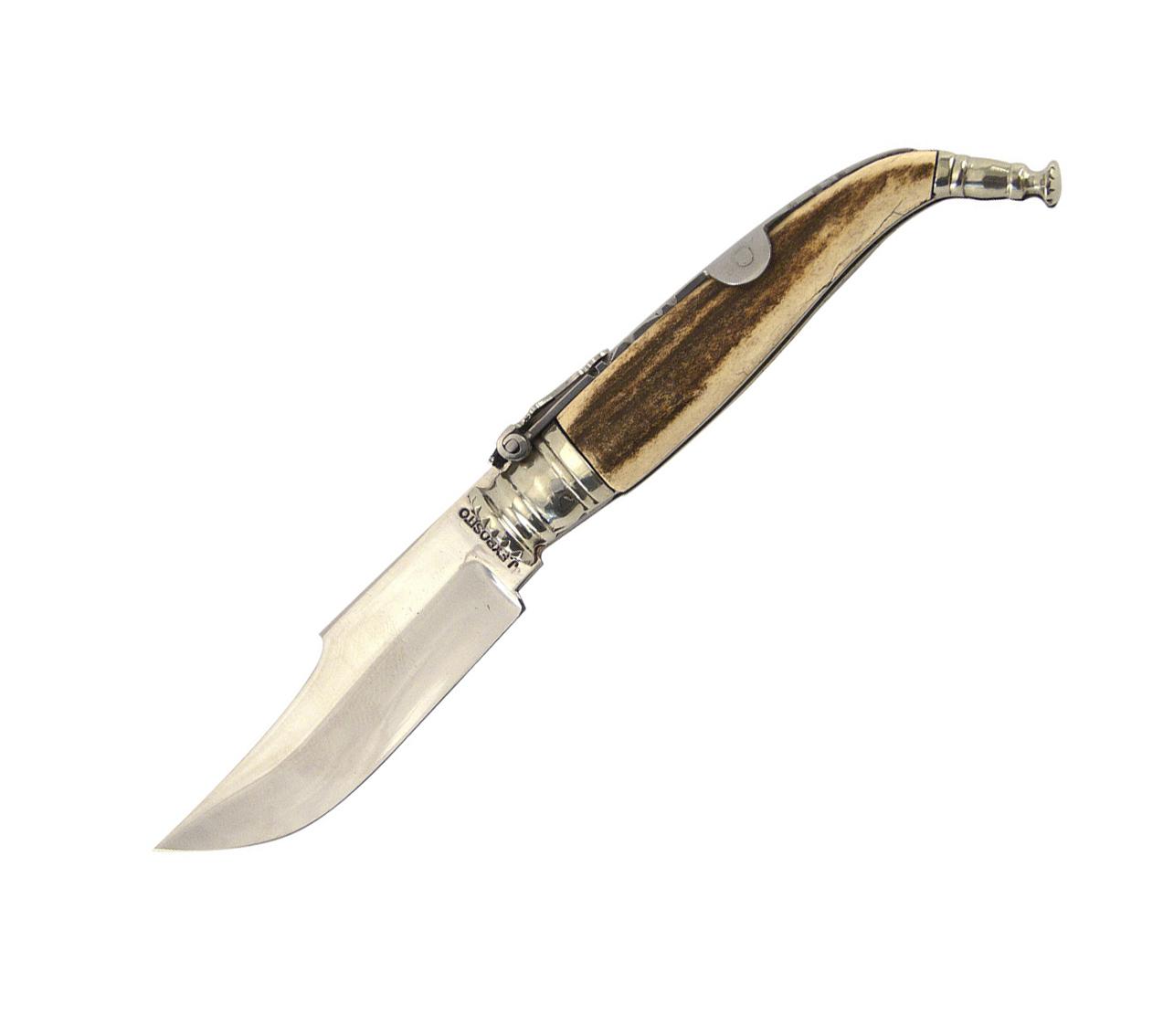 Navaja clásica Carraca Albacete N0  con puño de asta de ciervo y ...