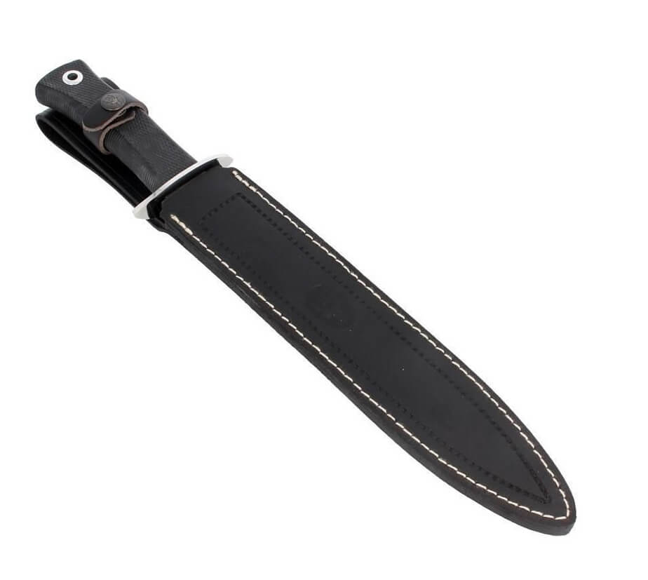 Cuchillo táctico Muela Scorpion-26G con mango de goma negra y hoja de 26 cm