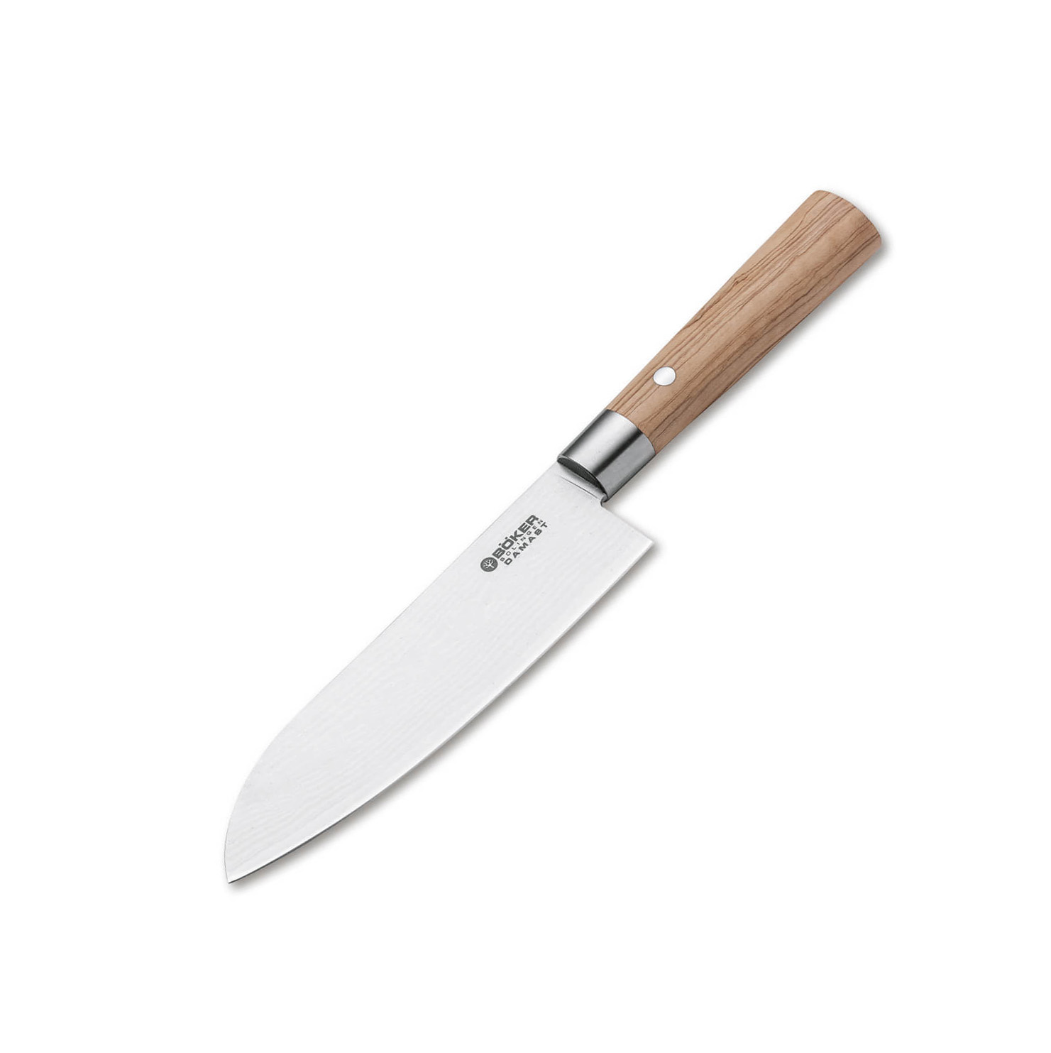 Cuchillo cocinero Damascus Olive Santoku de Boker