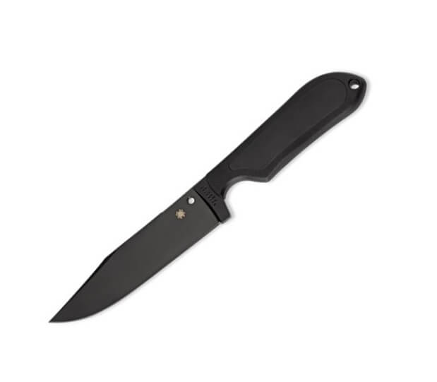 Coltello da caccia Spyderco Street Bowie con manico FRN nero e la...