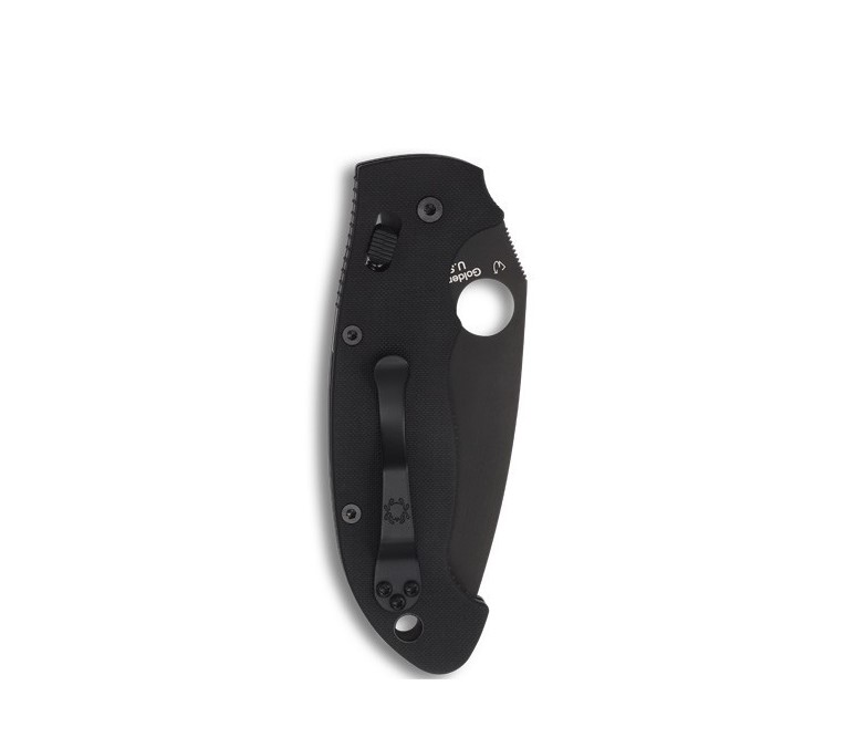 Canivete Spyderco Manix 2 XL EDC com cabo G10 preto e lâmina de aço CPM S30V