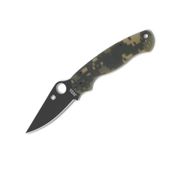 Spyderco Para military 2 con impugnatura mimetica G10 e lama in a...
