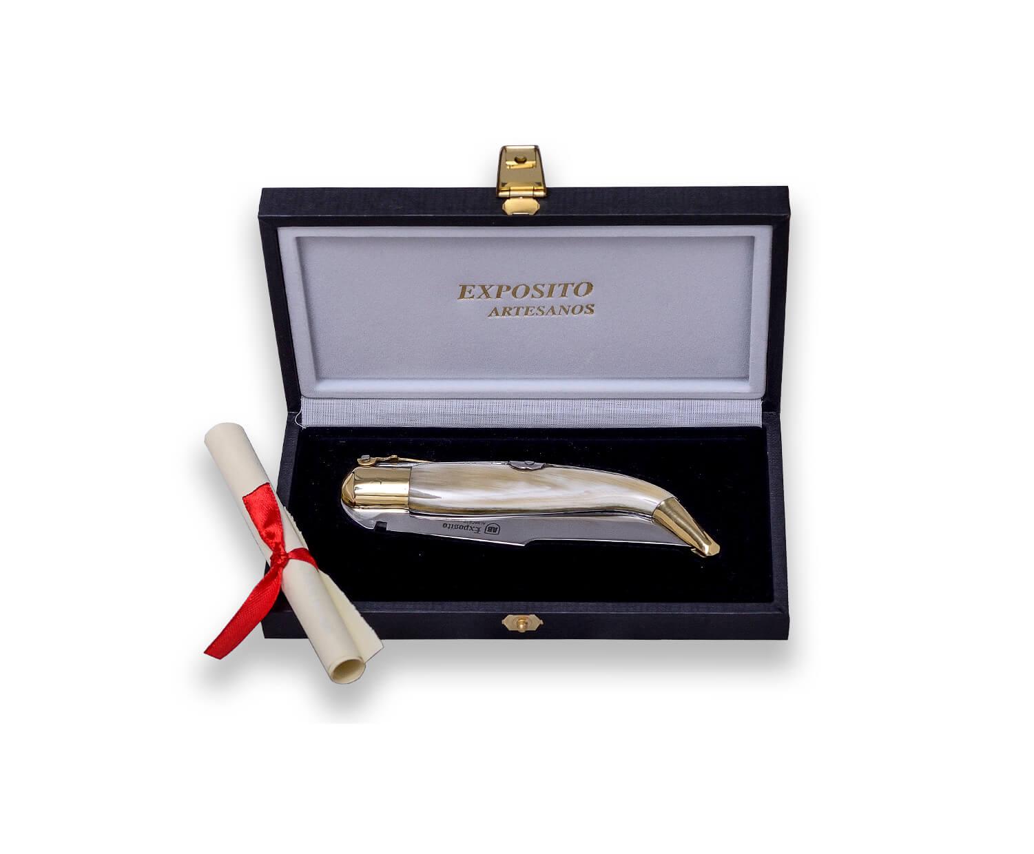 Canivete clássico Albacete série 1900 nº 0 com cabo de chifre de búfalo