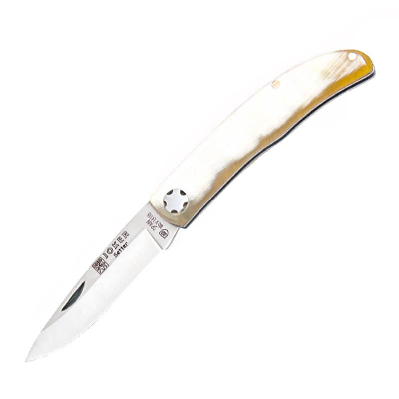 Navaja Joker Setter con mango de asta de toro y hoja de 6.5 cm