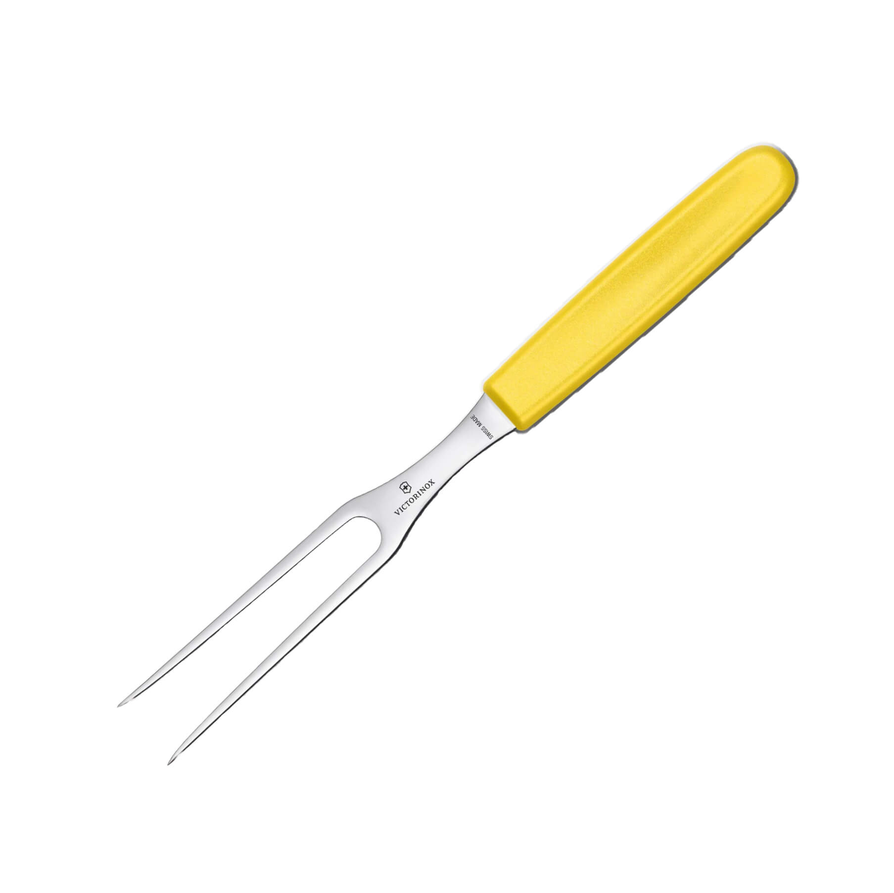 Victorinox carving fork with yellow polypropylene handle and 15 c...