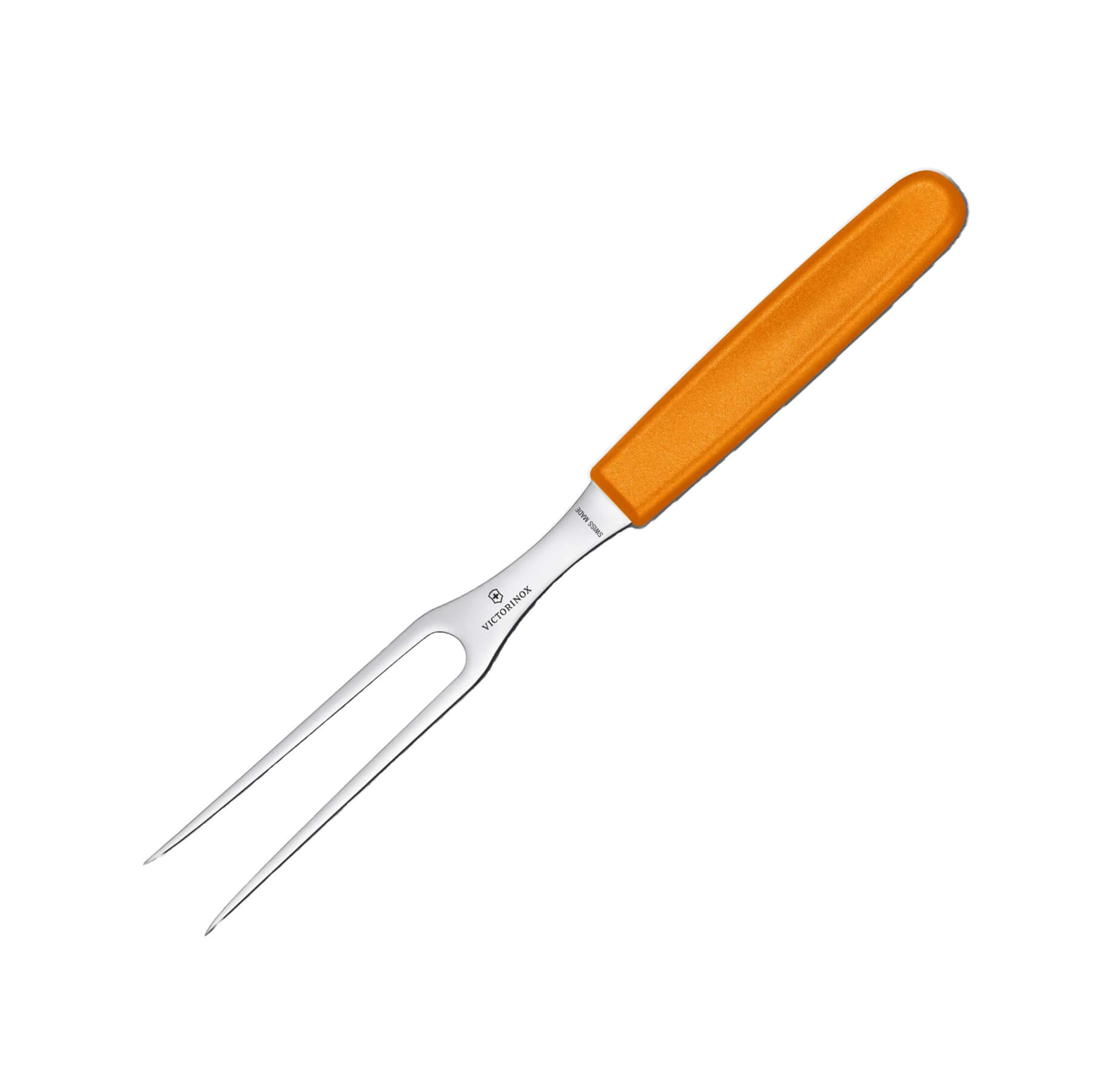 Victorinox carving fork with orange polypropylene handle and 15 c...