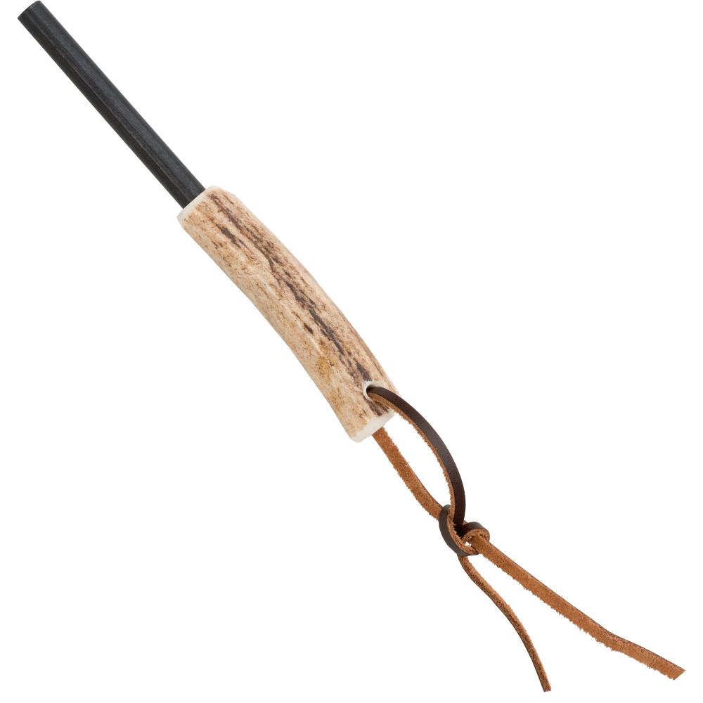 Coltello Aborigen con manici di micarta del deserto e selce con corno di cervo