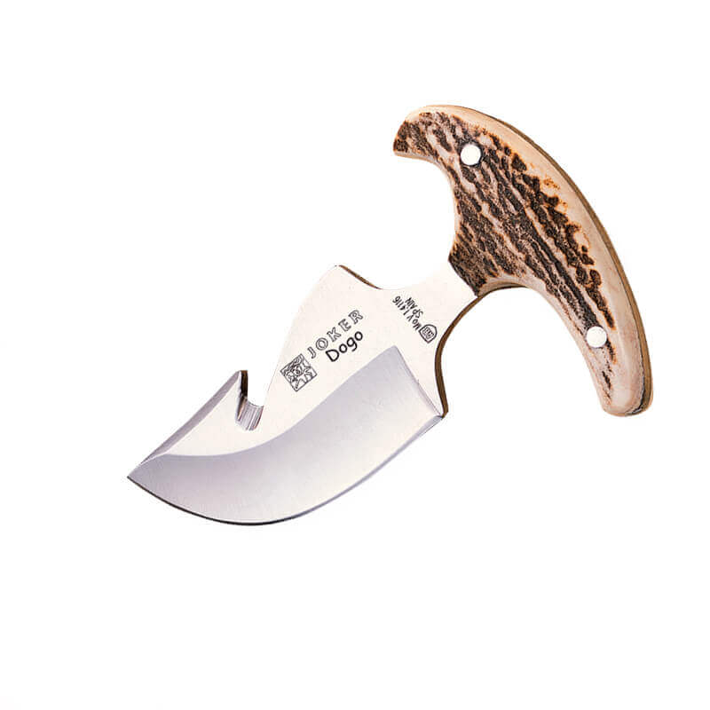 Cuchillo desollador Joker Dogo con mango de asta de ciervo
