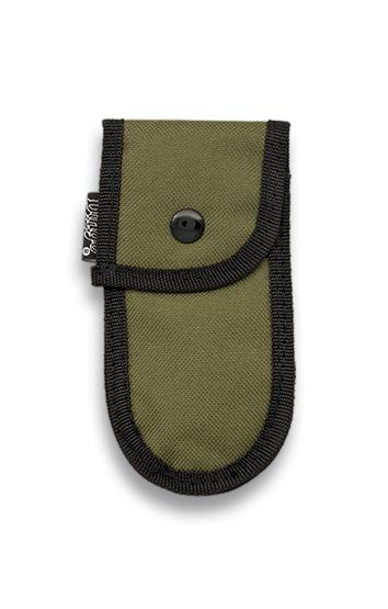 Scheide für Taschenmesser, aus grünem Nylon, gepolstert, mit den ...