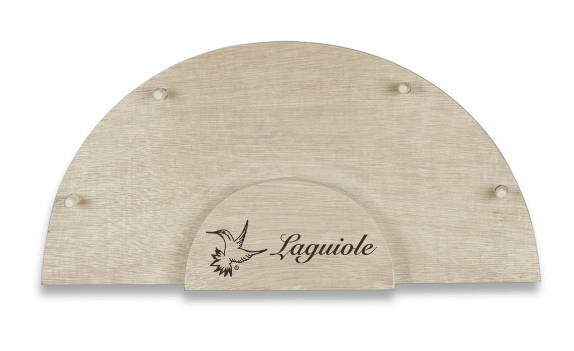 Expositor de madera para cuatro piezas de navajas