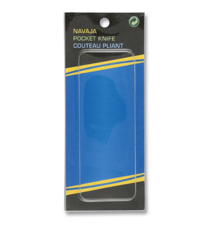 Blíster anónimo para navaja, dimensiones de 5 x 10 cm