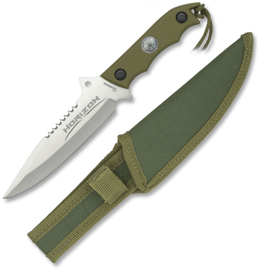 Cuchillo Horizon pequeño de Albainox con mango ABS verde y hoja d...