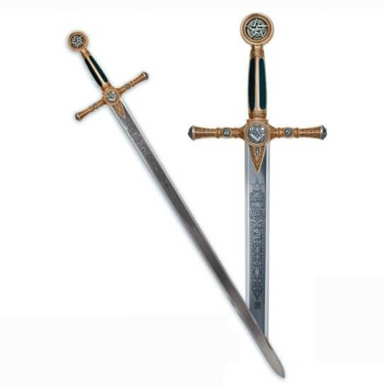 Espada masónica oro con grabado profundo Marto MA775