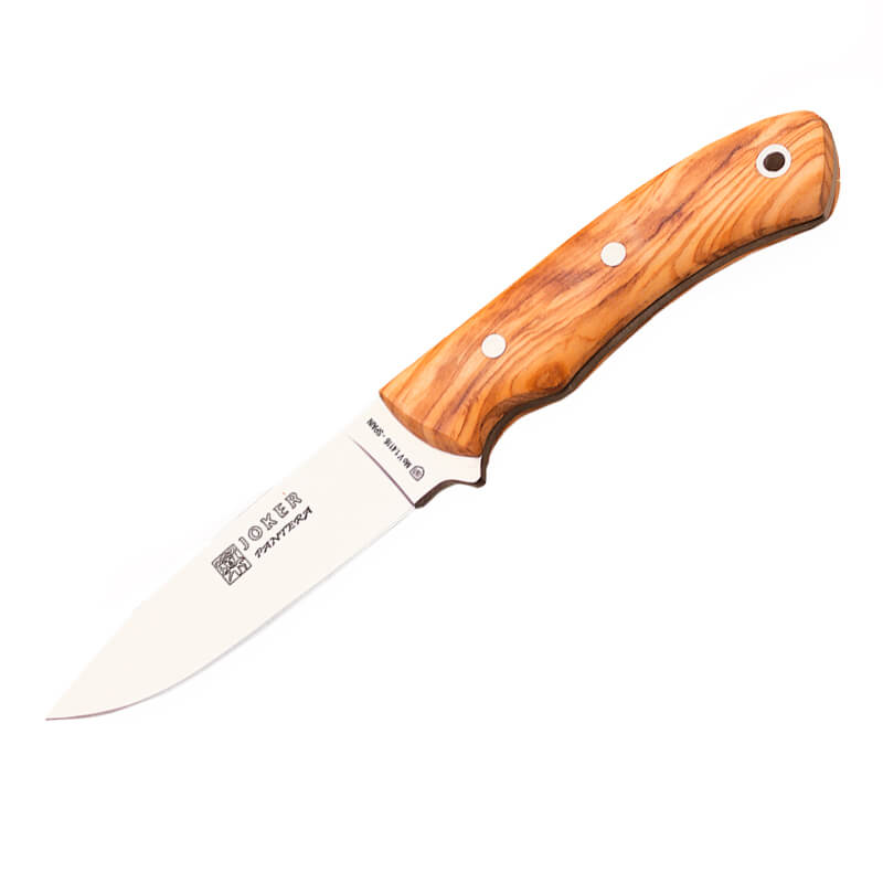 Cuchillo de caza Joker Pantera con mango de madera de olivo y hoj...