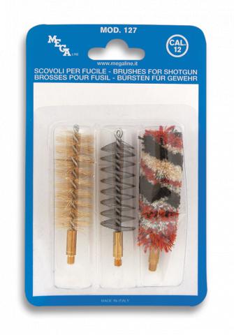 Kit de 3 brosses de nettoyage pour armes de calibre 12