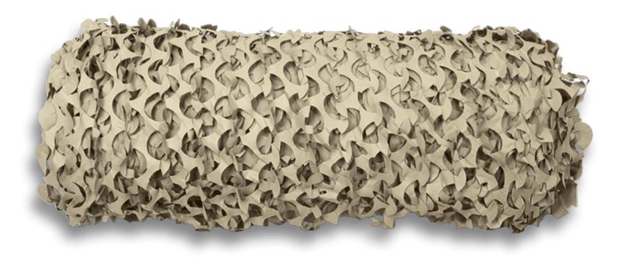 Red de camuflaje enrollado color desierto de 2,40 x 78 m