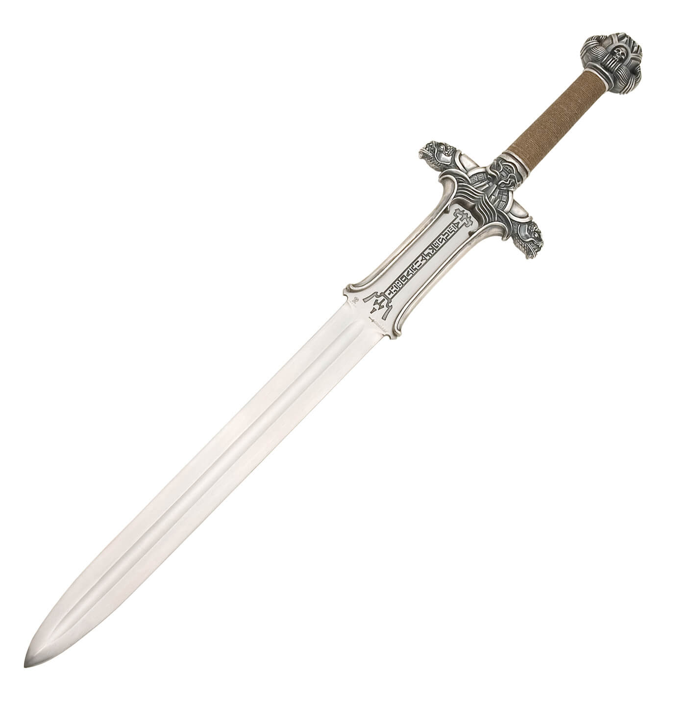 Espada de Conan Atlantean con acabado en color plata fabricada po...